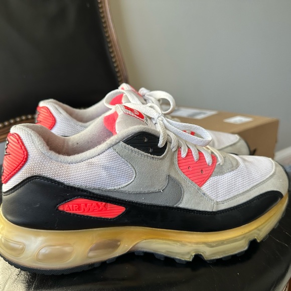 Nike Air Max 90 360 Sz 11 ‘One Time Only’ White Medium Grey Infrared 2006. - Picture 8 of 13